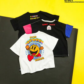 【30％OFFセール】パックマン コラボ 半袖Tシャツ キャラクター 男の子 女の子 キッズ 子供 80-140cm 半袖 Tシャツ BREEZE ブリーズ【K】【新作】【2602】【71】
