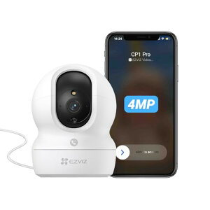 EZVIZ 2K+ �y�b�g�J���� ���� �h�ƃJ���� iPhone�E�X�}�z �����J���� �J���[�i�C�g�r�W���� PTZ�I�[�g�p�g���[�����ǔ� �m�C�Y�ʒm 1�^�b�`�ʘb 2.4/5GHz Wi?Fi Alexa�A�g CP1 Pro 4MP