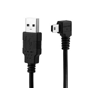 JSER Mini USB B Type 5�s�� �I�X ���p�x 90�x - USB 2.0 �I�X �f�[�^�P�[�u�� �t�F���C�g�t�� 3.0m