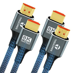 Thsucords 8K HDMI �P�[�u�� 2.1 2M 2�{���� �����ґg HDMI �R�[�h 8K@60Hz 4K@120Hz 144Hz 48Gbps Roku TV/PS5/HDTV/Blu-ray��
