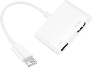 GRIXX lightning HDMI �ϊ��A�_�v�^�yMFi�F�؁z���� 1080P�t��HD�x���Ȃ� Digital AV�A�_�v�^���������o�́i�[�d�|�[�g�t���j�����ڑ� ���d�s�v �ݒ�s�v iPhone 14/13/12/11/X/8/7�Ȃǂ�