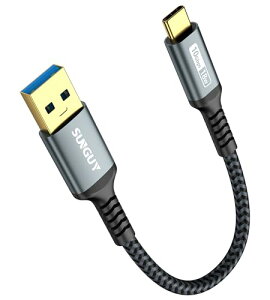 SUNGUY USB Type C �P�[�u�� 0.15M USB3.1 Gen2 10Gbps�f�[�^�]�� �^�C�v c �����[�d USB-A to USB-C �Z�� �����b�L�R�l�N�^ Android Auto �i�C�����҂� ���ϋv�� iPhone17/16/15�V���[�Y�AGalaxy S24 ultra�AiPad Pro/iPad air