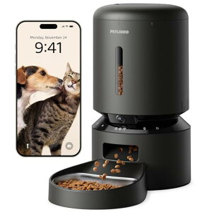 PETLIBRO �������a�� �L�p �J�����t�� �����a���� �� 1080P �Î��@�\ �����a����� �X�}�z���u���� �o������b 2.4G 5G WiFi �l�܂�h�~�Z���T�[ �t�[�h�c�ʕs�����m ���̌��m �������m �y�b�g��