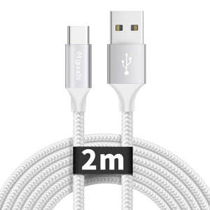 USB Type C �P�[�u�� �� USB C �P�[�u�� �^�C�vc �R�[�h 2m �}���[�d �����f�[�^�]�� ���ϋv �f���h�~ FireHD 10 8 �^�u���b�g�AGalaxy�AXperia�AXiaomi�Ȃ�USB-C�@��