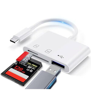 SD�J�[�h���[�_�[ �y�ƊE�V�� iPhone16�Ɂz Type-C �������J�[�h���[�_�[ 3in1 USB/SD/TF�ϊ��A�_�v�^ 0TG�@�\ �ݒ�s�v �ʐ^/�r�f�I �����`�� �o�����]�� �J�������[�_�[ iPhone15/�^�C�vC �X�}�z/MacBook/P