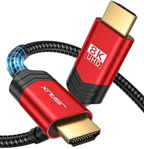 JSAUX 8K HDMI �P�[�u�� 1.8M HDMI 2.1�K�i 48Gbps HDMI �E���g���n�C�X�s�[�h 4K 120Hz 144Hz 8K 60Hz Switch �e���r�ڑ��P�[�u���AHDMI �P�[�u�� 2.1 PS5/PS4/3/Xbox/Apple TV/�t�@�C���[TV�Ȃǂ�