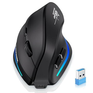 ECHTPower �G���S�m�~�N�X�}�E�X ���C�����X �c�^ ����2.4GHz �É� �l�I��LED 6�i�KDPI���� TYPE-C�[�d�� �É� �����Ԏg�p 6�{�^�� �E��p �l�ԍH�w�f�U�C�� Windows/MacOS �����}�E�X