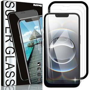Nutmeg�y�K�C�h�g�t�� 2���Z�b�g�z iPhone 17e/iPhone 16e �p�� �K���X�t�B�����y���{���Ɏq�f�ސ��z��Phone 14 / 13 Pro / 13 �p�� �ی�t�B���� �A�C�t�H��16e �p�� �����K���X �d�x9H �����ߗ� ������ �C