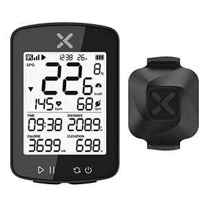XOSS G+ Gen2 GPS �T�C�R�� VORTEX�P�C�f���X �Z���T�[ �f���A�����[�h �X�s�[�h/�P�C�f���X�Z���T�[�t�� 2.2�C���` ���� USB�[�d IPX7�h�� ANT+ Bluetooth �o�b�e���[���� ���C�����X ���� ���]��/���[�h