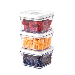 VAKUEN �v���~�A���^��ۑ��e�� �~�j3�Z�b�g �o���u�ŕ֗��J�� BPA�t���[ 100%�R��h�~ ��^��ۑ��̗e������ő�5�{�����H�i��V�N�ɕۑ��\ (0.3L 3��)