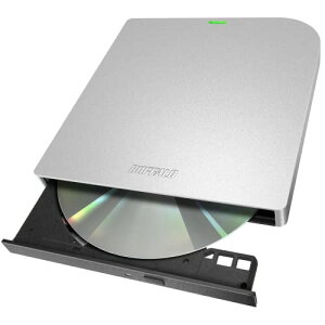 �o�b�t�@���[ USB3.2(Gen1)/3.0 �O�t�� Mac DVD/CD�h���C�u �o�X�p���[(���d�P�[�u���t��) ���^�|�[�^�u�� �������[�J�[ �V���o�[ DVSM-PMV8U3-SV/N