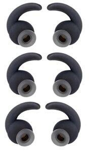 Sound Wave JBL �Y������ �������� �C���[�s�[�X 6�� Anti-Slip �V���R���� �C���[�s�[�X �ϋv �Չ��� �C���[�`�b�v JBL Synchros Reflect BT Sports Wireless �݊��� �C���z���p JBL ET1 (L 6��, �u���b�N)