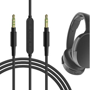 Geekria �P�[�u�� �݊��� �I�[�f�B�I�R�[�h �X�J���L�����f�B Skullcandy Hesh Evo Hesh ANC Hesh 3 Crusher Evo �w�b�h�z���P�[�u���A3.5mm AUX �ɓK������ �C�����C���}�C�N�Ɖ��ʃR���g���[�� 1.2m