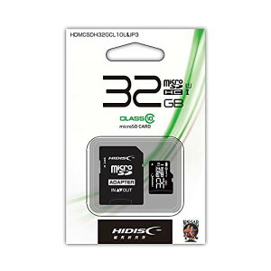 HIDISC microSD�J�[�h 32GB �d�v�f�[�^ �ۑ� �f�[�^�]�� �o�b�N�A�b�v �ʐ^ ���� CLASS10 UHS-1 HDMCSDH32GCL10UIJP3 [OK]