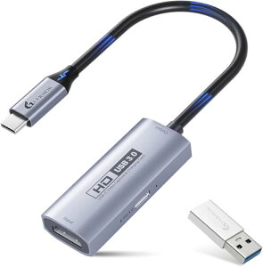 GUERMOK �L���v�`���[�{�[�h USB3.0 HDMI to USB-A/C PD100W 1080P60FPS�^�� Type-C�A�_�v�^�[