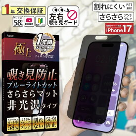 覗きみ防止フィルム iphone17 Pro Air 16 15 iphone14 iphone 13 フィルム 左右覗き防止 保護フィルム 覗き見防止 覗き込み 防犯フィルム ブルーライトカット さらさら 180度覗き見防止 極上