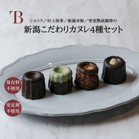 お中元 新潟 カヌレ 4種セット 【8個入】ホワイトデー ギフト お取り寄せ スイーツ プレゼント 配り用 高級 内祝い 米粉 抹茶 雪室珈琲 ショコラ 洋菓子 雪室コーヒー 焼き菓子 冷凍 米粉のお菓子 個包装 お土産 米粉お菓子ギフト 結婚祝い 出産祝い 退職祝 手土産