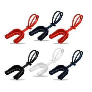 3個 ストラップ付きフットボールマウスガード ソフトプロフェッショナル 若者用マウスガードストラップ付きフットボールマウスピース ボクシング用スポーツマウスガード ゴーグル ラグビ