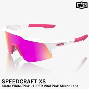 �y���������z100%�i�����n���h���b�h�j 60009-00019 SPEEDCRAFT XS Matte White/Pink - HiPER Vital Pink Mirror Lens �X�s�[�h�N���t�g �T���O���X