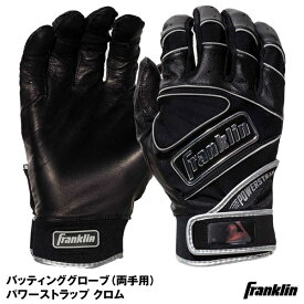 【あす楽対応】＜メール便対応＞フランクリン（Franklin） 20490 バッティング手袋 両手用 パワーストラップ クロム POWERSTRAP CHROME バッティンググローブ 野球