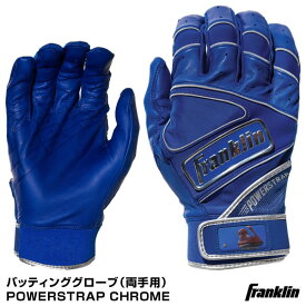 【あす楽対応】＜メール便対応＞フランクリン（Franklin） 20494 バッティング手袋 両手用 パワーストラップ クロム POWERSTRAP CHROME バッティンググローブ 野球
