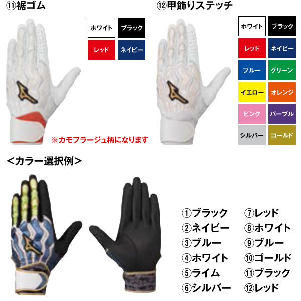楽天市場】＜受注生産＞ミズノ（MIZUNO） バッティング手袋オーダー 
