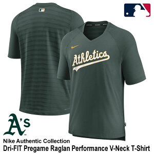 yziCLiNIKEj vQ[TVc  I[NhEAX`bNX Dri-FIT Pregame Raglan Performance V-Neck T-Shirt MLB Oakland Athletics Authentic Collection NACS-3EY-FZ-8WB 싅