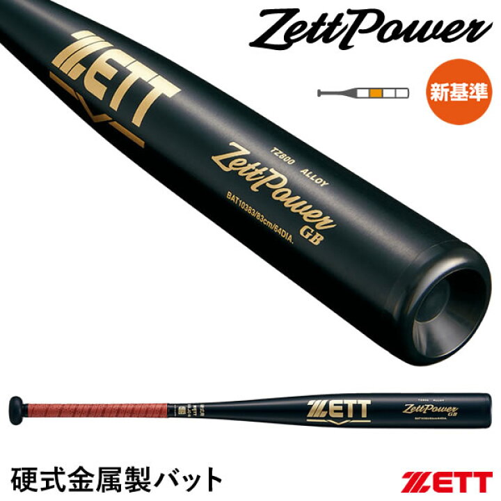 楽天市場】ゼット（ZETT） BAT10384 硬式金属製バット ゼットパワーGB 