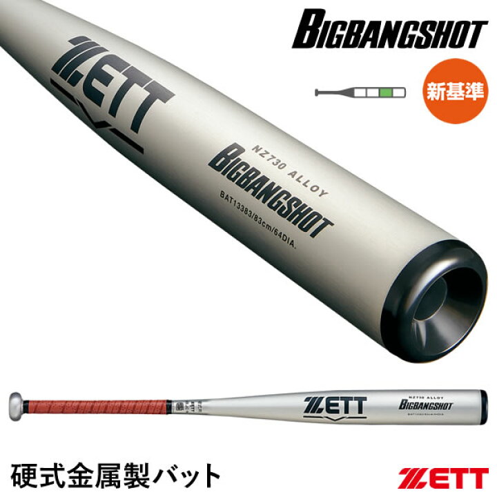 楽天市場】ゼット（ZETT） BAT13384 硬式金属製バット ビッグバン 