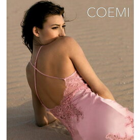 COEMI コエミ ルームウェア Mサイズ ナイトティドレス サテン＆レース ピンク プレゼント ギフト ポーランド