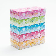 BOXティッシュ　POP　200組5個パック　12パック入り　大容量　坪野谷紙業　ボックスティッシュ