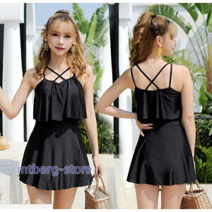 水着 レディース ワンピース水着 体型カバー 水着 ドット水着 スイムウエア ビーチウェア 水泳 小胸 水着 可愛水着