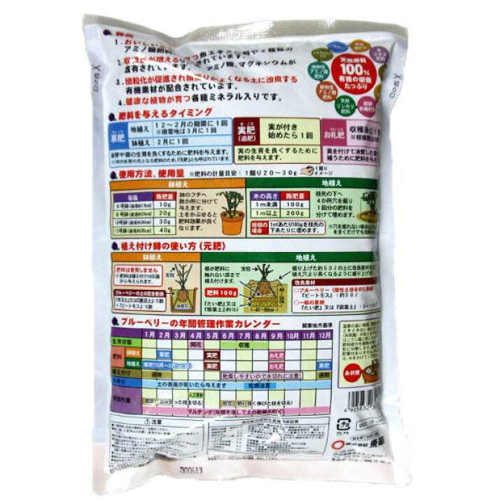 楽天市場 果樹 ブルーベリーの肥料 500g 花と緑の専門店 土っ子倶楽部