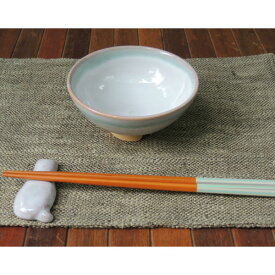 萩焼・めし茶碗(ブルー×ホワイト・大）