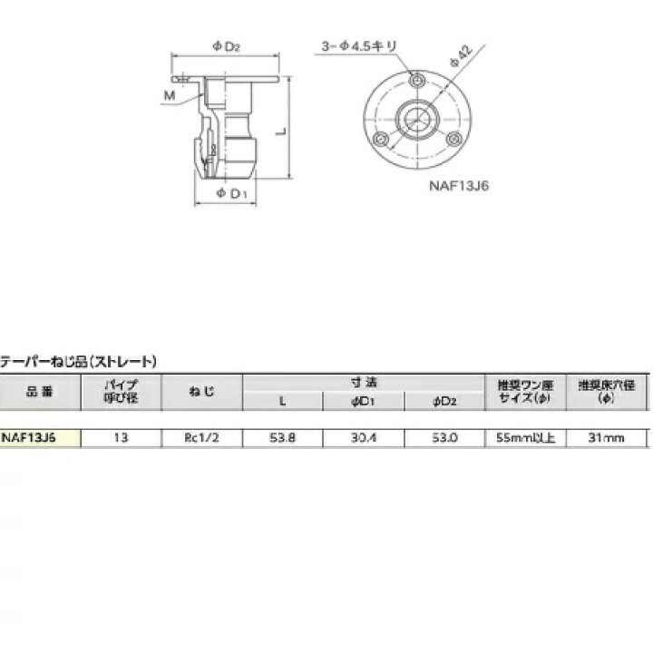 BS 床立上げ用アダプター／13 NAF13J6×20個 10個セット 