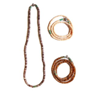 �ySunKu Heishi Shell Necklace & Bracelet�z�T���N �V�F���r�[�Y �l�b�N���X �� �u���X���b�g�u���X �M�t�g �v���[���g �� ���� �iWHT�j�iBRN�j�iPPL�j[SK-056]