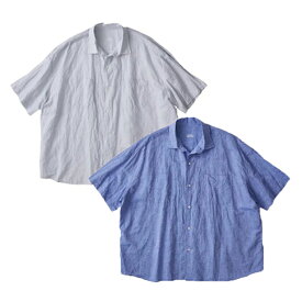 PORTER CLASSIC BEAT WRITER LINEN COTTON SHIRT ポータークラシック ビートライターリネンコットンシャツ （BLUE）（GRAY）[PC-016-2766]