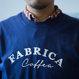 辻本珈琲 FABRICA Tシャツ（カラー：インディゴ）S・MTSUJIMOTO coffee SHOP T-shirt 辻本珈琲 スタッフTシャツ　送料無料　男女兼用