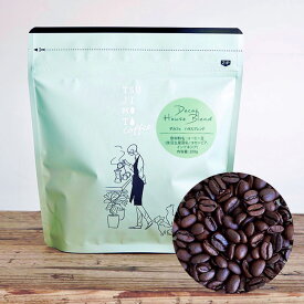 カフェインレス コーヒー 豆 粉 デカフェ ハウスブレンド 1kg（200g×5袋）中深煎り水出し アイスコーヒーにおすすめ 送料無料 カフェオレ エスプレッソにもデカフェ コロンビア& デカフェバリアラビカを使用ブレンド 辻本珈琲オリジナル