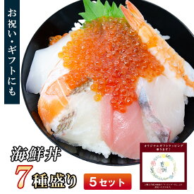 海鮮丼 7種 レギュラーサイズ 5人前 海鮮丼セット 冷凍 5パック ギフト サーモン いくら マグロ 鯛 かんぱち どんぶりの具 海鮮 セット 冷凍海鮮丼 海の幸 海鮮ギフトセット 海鮮丼の具 プレゼント 誕生日 海鮮ギフト 海鮮切り身 お取り寄せ グルメ 福岡 送料無料 塚本鮮魚店