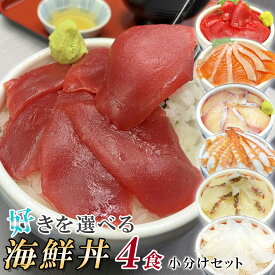 選べる 小分け海鮮丼 80g 4種セット 4人前 選べる海鮮 ギフト プレゼント 誕生日 小分け 海鮮丼セット 冷凍 マグロ サーモン 鯛 かんぱち いくら イカ 切り身 丼の具 海鮮ギフトセット グルメ 手巻き お取り寄せグルメ 海鮮どんぶり 海鮮丼の具 冷凍海鮮 送料無料 塚本鮮魚店