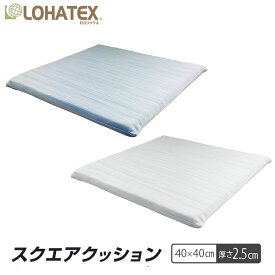 【楽天スーパーSALEアイテム】スクエアクッション 40×40×2.5cm ラテックス 【厚さ2.5cm】LOHATEX 高反発 クッション LOHATEX 寝具 おすすめ