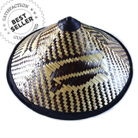 魚柄の竹笠 熱中症予防に最適です。菅笠 竹笠 アジロ笠　笠【農作業 帽子 ガーデニング 帽子 日よけ 帽子 メンズ レディース おしゃれ 紫外線 日焼け つば広 春 夏 首 首ガード】