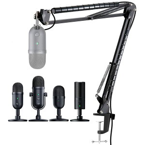 Razer Seiren V3�~�j�}�C�N�p�}�C�N�u�[���A�[�� - ���߉\�ȃ}�C�N�A�[�� Razer Seiren V2 X�ASeiren Mini�ASeiren X�ɑΉ� �}�C�N�X�^���h �X�g���[�~���O�A�Q�[���A�|�b�h�L���X�g�ɍœK YOUSHARES