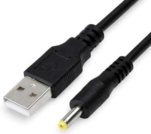 PSP�E�`�������W�^�b�`�Ή� USB-DC�[�d�P�[�u�� 1.0m 2A�Ή� 24AWG 4.0mm×1.7mm �v���O �d�������p