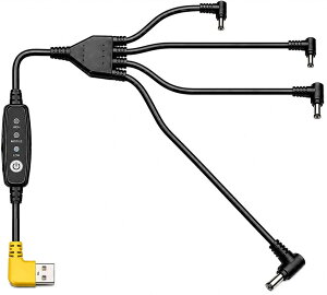 �󒲍�ƕ��p USB�t�@���P�[�u�� 4���� DC3.8×1.35mm 5V��p ��100cm 3�i�K�����X�C�b�`�t �Z���^�[�v���X L�� �ėp �d���R�[�h �����E�\�� �t�@���t����ƒ�