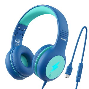 Wuopzf �L�b�Y USB C �w�b�h�t�H�� �w�Z�p 2025�N�A�b�v�O���[�h ���S ���X�j���O �L���I�[�o�[�C���[�w�b�h�z�� LED���C�g�t�� �{�����[�����~�b�^�[ �}�C�N�t�� �܂肽���ݎ��f�U�C�� iPhone 16 iP