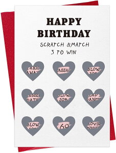 WhatSign Happy Birthday Card 4x6 Funny Birthday Scratch off Card,Naughty Rude Birthday Greeting Card with Envelope for Her Hi