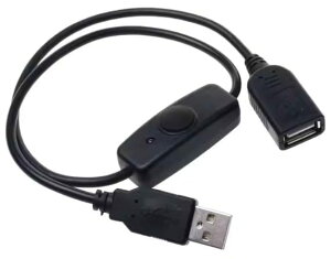 USB�X�C�b�`�t�������P�[�u�� ��28cm ON/OFF�����v�t��
