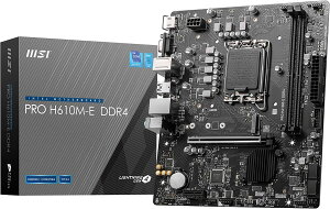 MSI �}�U�[�{�[�h ���S�Ҍ����yAmazon���胂�f���z PRO H610M-E DDR4 ��14/13/12����Intel(LGA1700)�Ή�1xPCI-e 4.0 x16 Micro-ATX [Intel H610 ����] MB6174